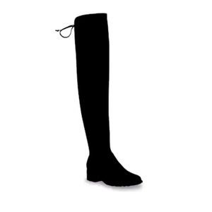 Overtheknee black Faux Suede boots